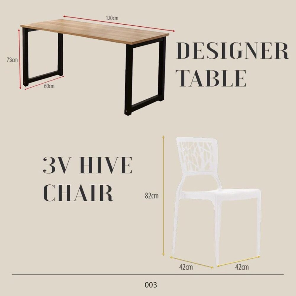 Dining Table with 4 chairs / meja makan 4 kerusi / meja makan - Image 8