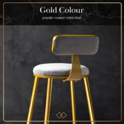 Parsons Gold Bar High Dining Stool - Image 2