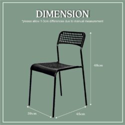 High Quality CHARLOTTE Plastic Chair + Steel Leg /dining chair/ kerusi meja makan - Image 5