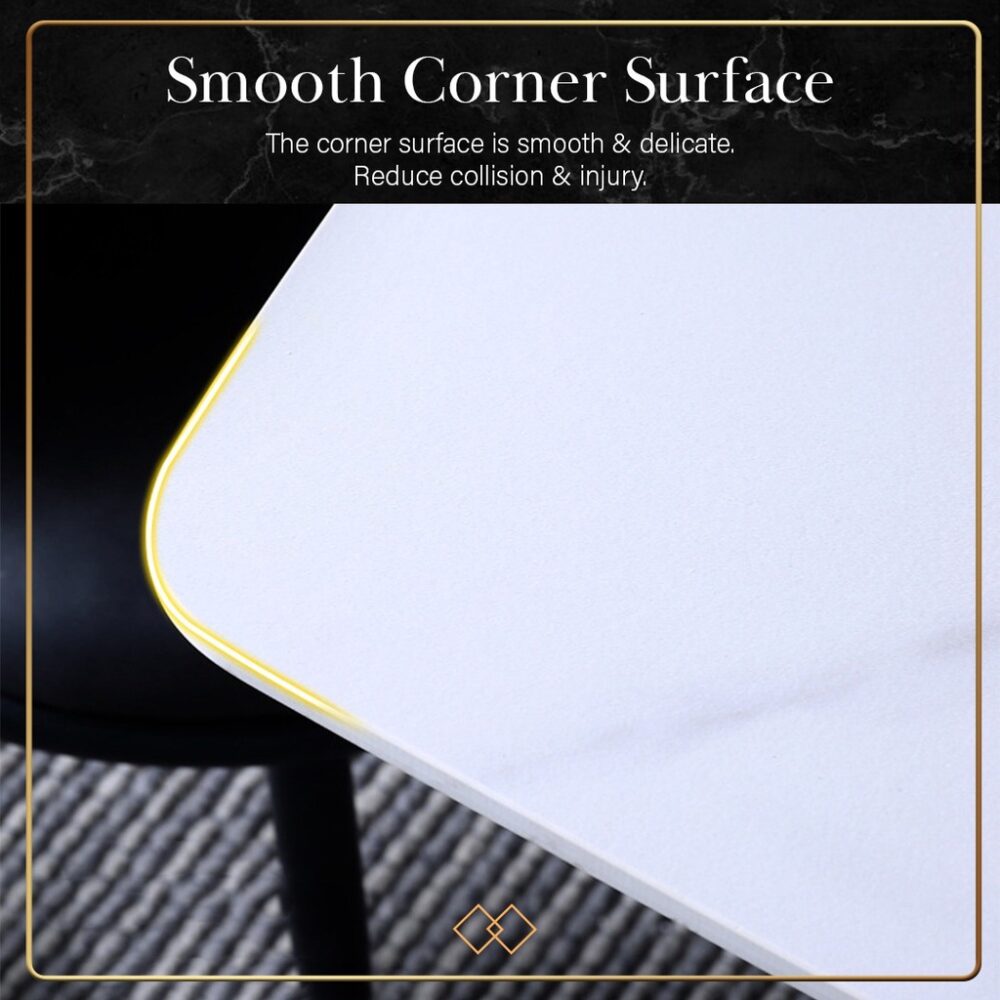 SINTERED STONE Marble Texture Dining Table with Nazis Chair - Image 4