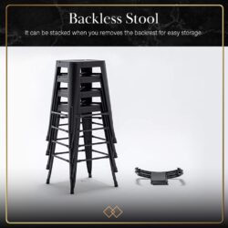 Prestoo Black Bar High Stool - Image 5