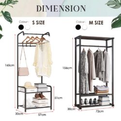 Big Size XXL Size Pasha Open Wardrobe / Rak Baju / Wardrobe /almari baju besi - Image 7