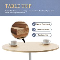 80/90/100cm Runda Black Frame Tri-Leg Simple Round Cafe Dining Table/CAFE TABLE - Image 4