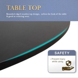 80/90/100cm Runda Black Frame Tri-Leg Simple Round Cafe Dining Table/CAFE TABLE - Image 5