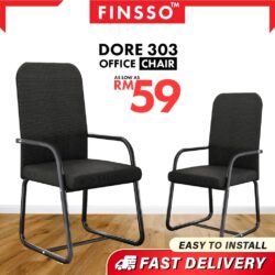 Dore 303 Office Chair Black Ergonomic Kerusi Pejabat/ study chair / office Chair / meja belajar