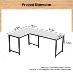 ANABILE L Shape Study Table + strong leg + 16mm table top/ meja belajar l shape - Image 5