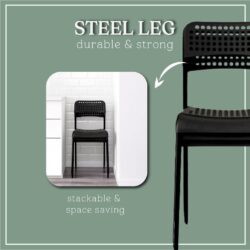 High Quality CHARLOTTE Plastic Chair + Steel Leg /dining chair/ kerusi meja makan - Image 3