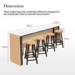 120cm x 40cm MYSEL Kitchen Island Bar Table / Dining Table/ Meja Makan ONLY - Image 9