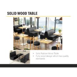 Felix Premium PU Leather Sofa Set / Restaurant Sofa Set With Table / Cafe Sofa & Coffee table - Image 2