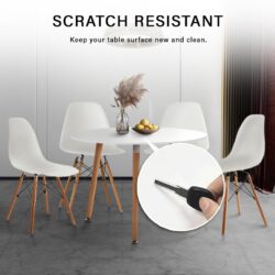 EAMES Kitchen Round Coffee Dining Table WITH 4 CHAIRS - Image 2