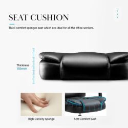 Black PU Leather High Back Executive Office Chair / Director Chair/ Gaming chair - Image 7