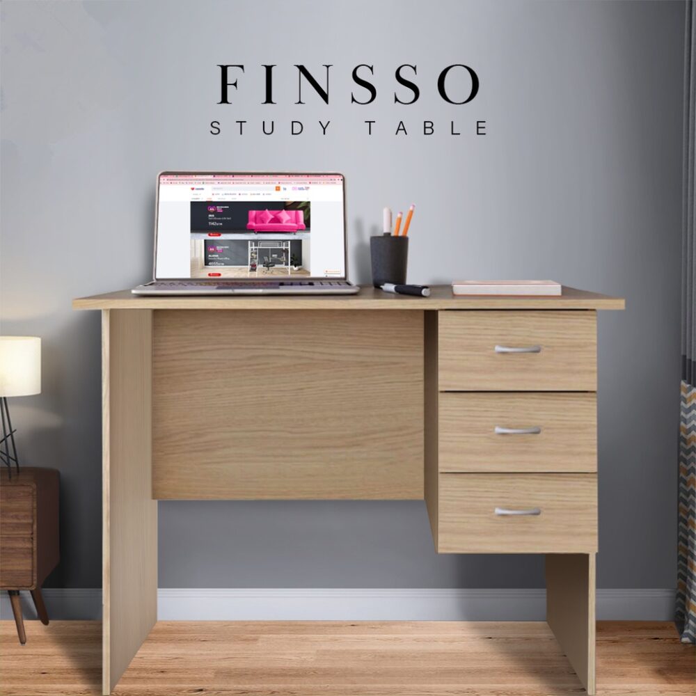 Writing Table 3.9ft (L120cm) Office desk Study Desk with 1 DRAWER - Image 2