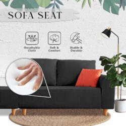 Lauren 123 Fabric Designer 2 Seater Sofa FREE stool / Sofa murah suitable for cute house - Image 5