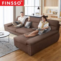 Lauren 383 L Shape Sofa Canvas Fabric Cloth - Image 2
