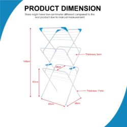 Stock Clearance  Korean Hanging Rack / Ampaian Baju/ Foldable Drying Rack Stainless Steel /Rak Baju - Image 9