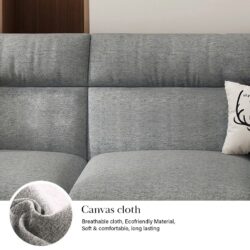 Lauren 383 L Shape Sofa Canvas Fabric Cloth - Image 4
