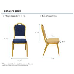 Classy Elegant Multi Usage Golden Plated Banquet Chair - Image 4