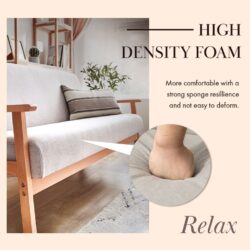 Muji Style Lauren 382 Solid Wood Sofa 1 / 2 / 3 Seater Sofa yang tahan lama / Sofa Kayu - Image 5