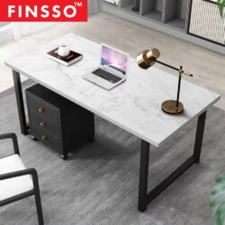 120CM/140CM/160CM Denver Marble Texture Study Table/ Working Office Table/MEJA - Image 2