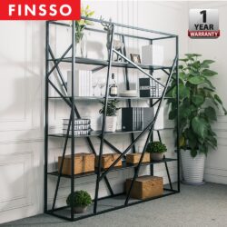 FULLY ASSEMBLE American Iron Multi- Storey Bookcase/ Hall divider - Image 2