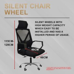 LEONARD Black Saddle Office Chair - Image 7