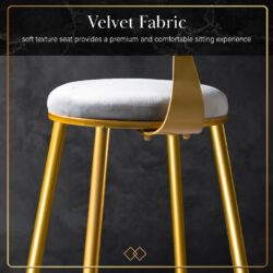 Parsons Gold Bar High Dining Stool - Image 3