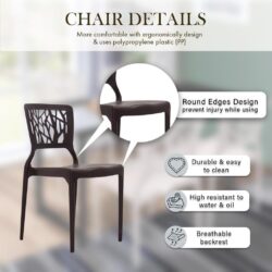 120x60 Contemporary Dining Table Black Steel with 4 White 3V HIVE Dining Chair - Image 6
