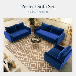 Randy Velvet Fabric Post Modern Luxury Sofa Set/Modern Classic Sofa Velvet Fabric Sofa/1/2/3 seater sofa - Image 4
