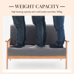 Muji Style Lauren 382 Solid Wood Sofa 1 / 2 / 3 Seater Sofa yang tahan lama / Sofa Kayu - Image 6
