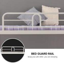 Aurora Loft Single Metal Bed Frame with Study Table & Book Shelves - Image 5