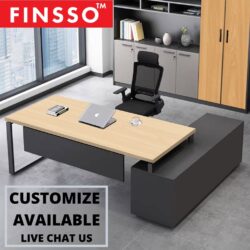 CEO OFFICE TABLE WITH RACK / Director table with rack / Meja Boss