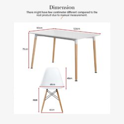 Creative Eames Simple Medium Sized Dining Table & Dining Chair - Image 9