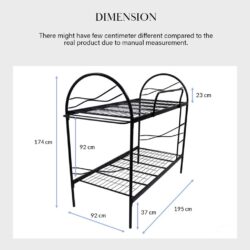 Powder Coat Metal Double Decker Bunk Metal Bed Frame/ Katil dua tingkat - Image 7