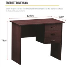 Writing Table 3.9ft (L120cm) Office desk Study Desk with 1 DRAWER - Image 6