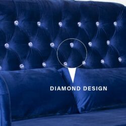 Diamond Design Royal Fabric High Back Wing Chair - Image 2
