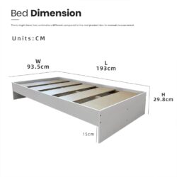 Classic Wooden Single Bed frame with drawers / Pull Out Bed / katil kayu / Bedframe with headboard - Image 8