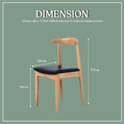Nazis Simple Stool Back Rest Casual Nordic Dining Chair - Image 5