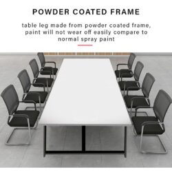 6-8 Person Steel Large Simple Office Meeting Table (240cm x 120cm) - Image 5