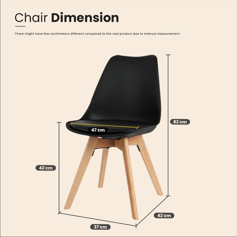 Extra Firm & Comfort DOMES NORDIC STYLE DINING CHAIR WITH CUSHION / Kerusi Makan / Kerusi Makan Kualiti - Image 5