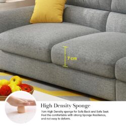 Lauren 383 L Shape Sofa Canvas Fabric Cloth - Image 6