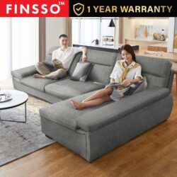 Lauren 383 L Shape Sofa Canvas Fabric Cloth