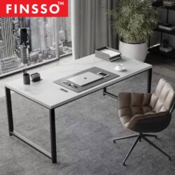120CM/140CM/160CM Denver Marble Texture Study Table/ Working Office Table/MEJA - Image 3