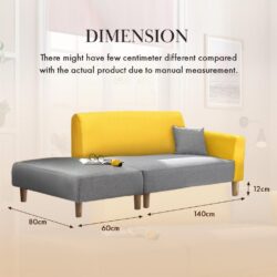 Hannah 2- Seater Velvet Sofa with stool FREE 2 Small Pillows - Affordable - Image 5