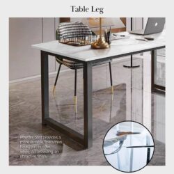 120CM/140CM/160CM Denver Marble Texture Study Table/ Working Office Table/MEJA - Image 8