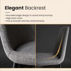 AMARYLLIS NORDIC STYLE DINING CHAIR - Image 4