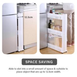 NEW ARRIVAL  Space Savers-3 Tier Slim Wheel Kitchen/ Trolley /Bathroom Rack Organizer Shelf / Rak Dapur - Image 8