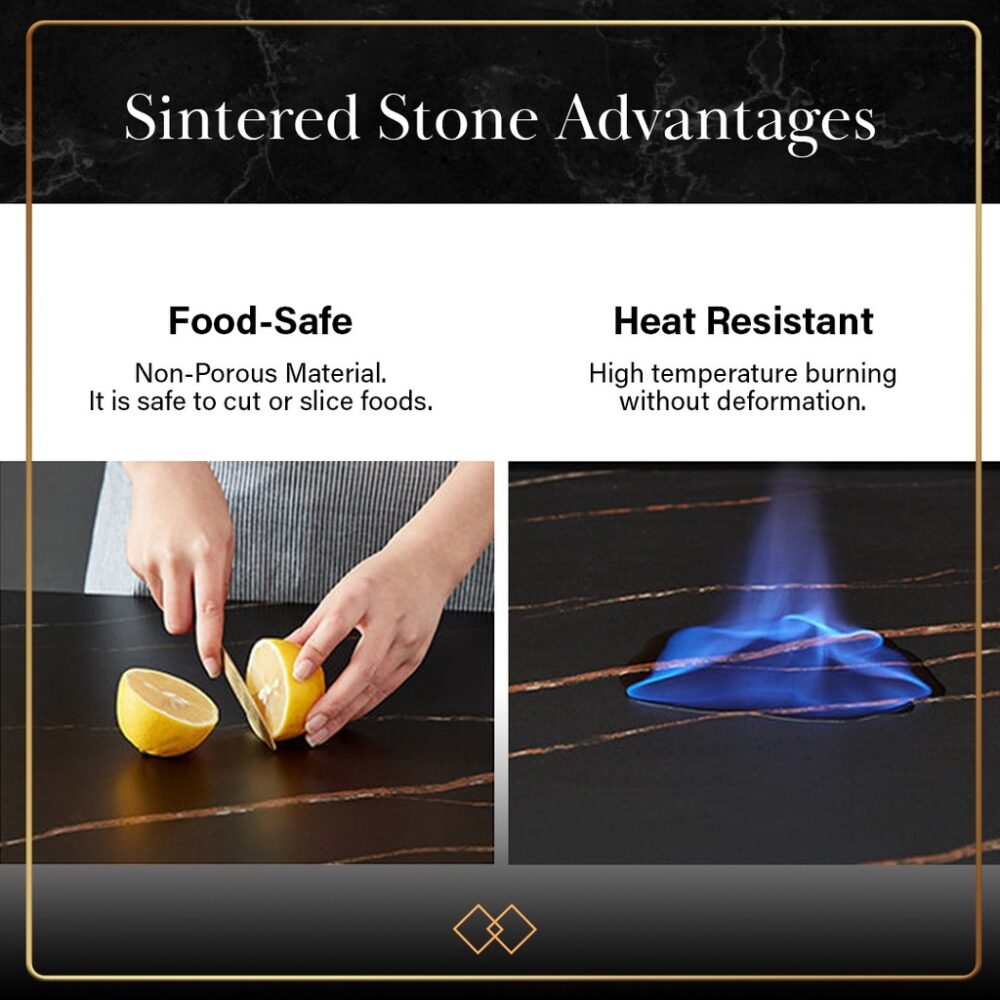 SINTERED STONE Marble Texture Dining Table with Nazis Chair - Image 3
