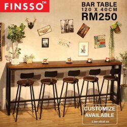 Dante Solid Wood Bar Table