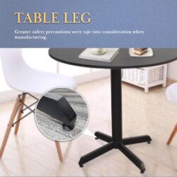 80/90/100cm Runda Black Frame Tri-Leg Simple Round Cafe Dining Table/CAFE TABLE - Image 7
