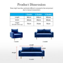 Randy Velvet Fabric Post Modern Luxury Sofa Set/Modern Classic Sofa Velvet Fabric Sofa/1/2/3 seater sofa - Image 9
